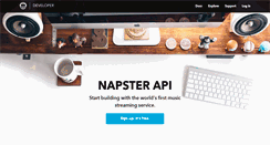 Desktop Screenshot of developer.napster.com