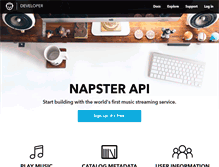 Tablet Screenshot of developer.napster.com